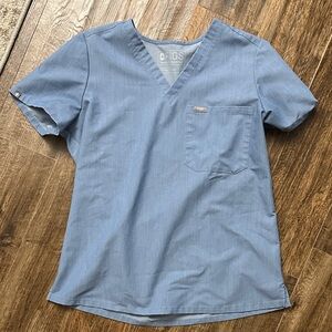 Figs Catarina Scrub Top Heather Indigo